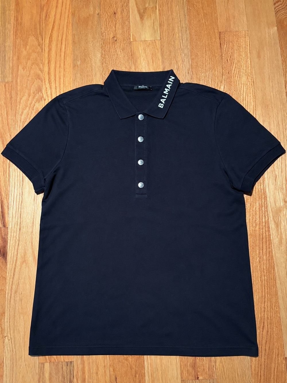 Balmain Runway Logo Button Polo Shirt 🔥